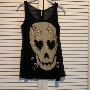 Skull head tank top